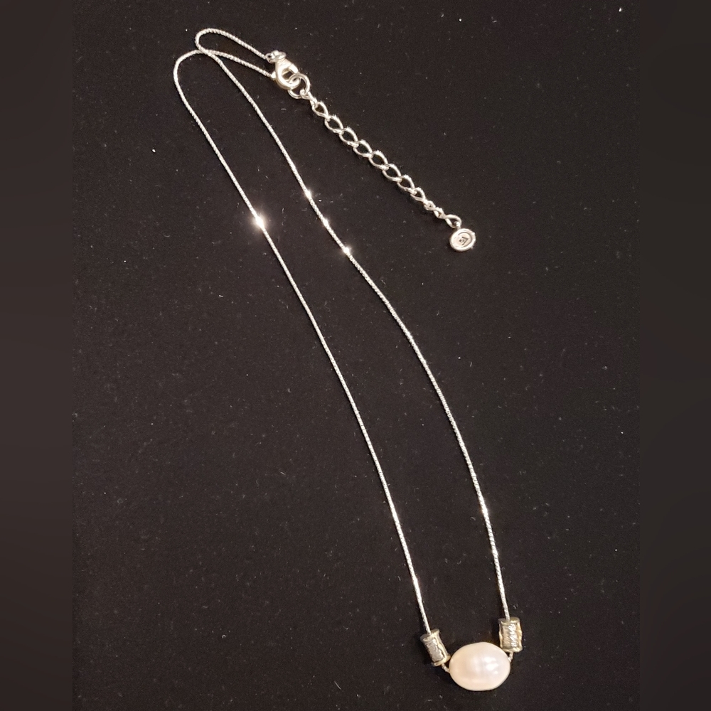 Silpada Sterling Silver Simple Pearl Necklace N3399
